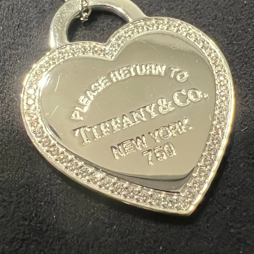Tiffany & Co. Silver Heart Charm with Sparkling Accents